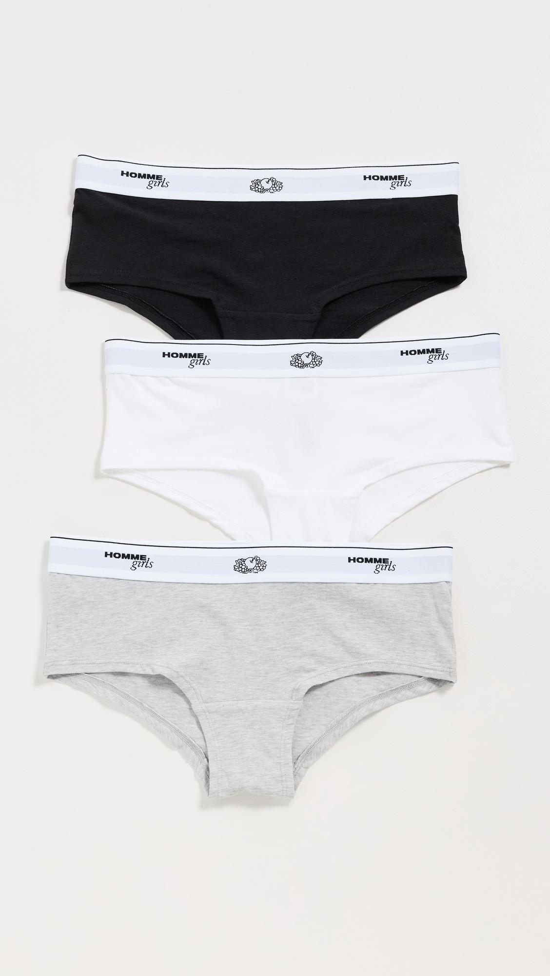 Homme Girls X Fruit of the Loom Boy Shorts 3-Pack by HOMMEGIRLS