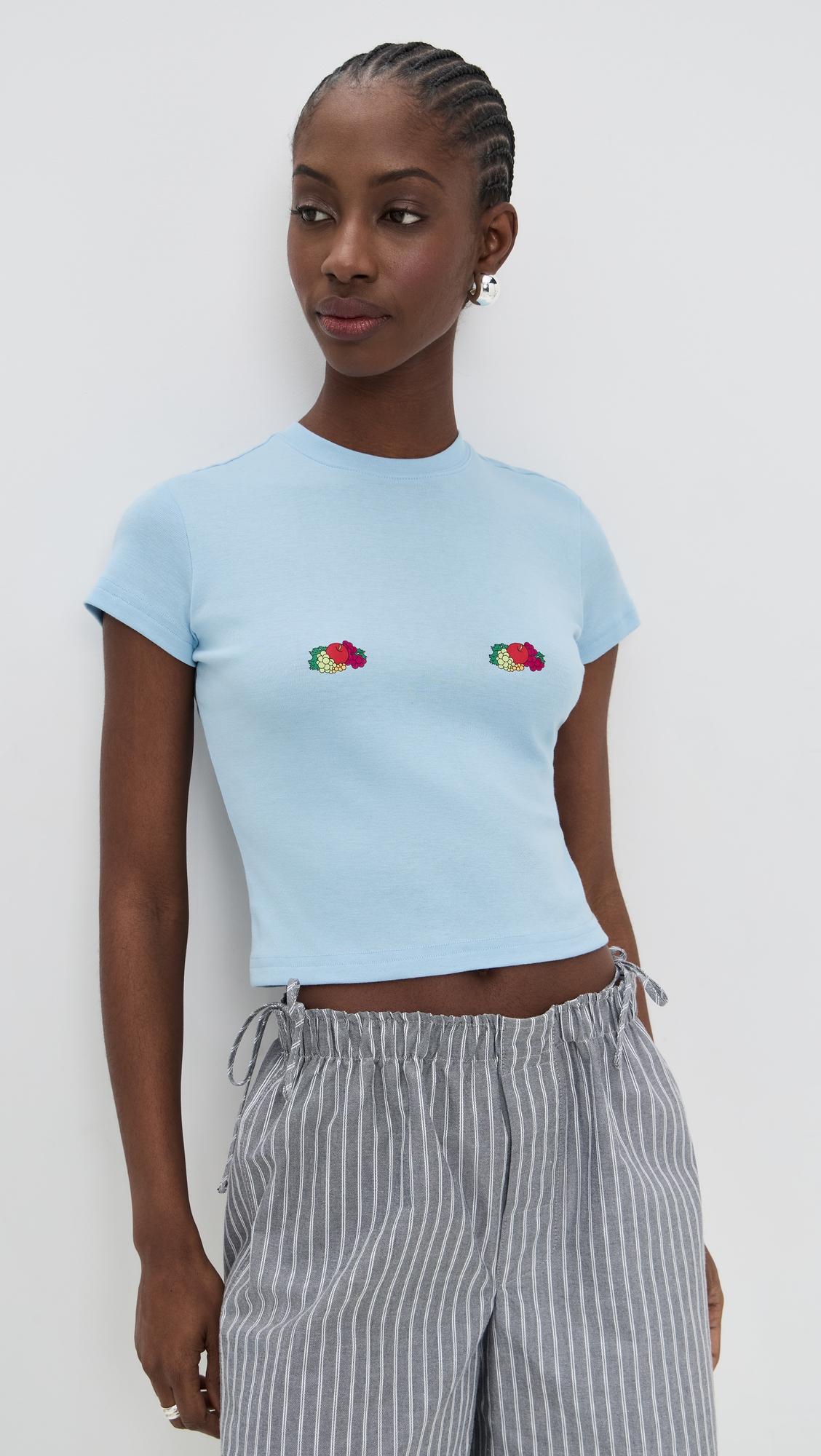 Homme Girls x Fruit of The Loom Baby Tee With Double Logo by HOMMEGIRLS
