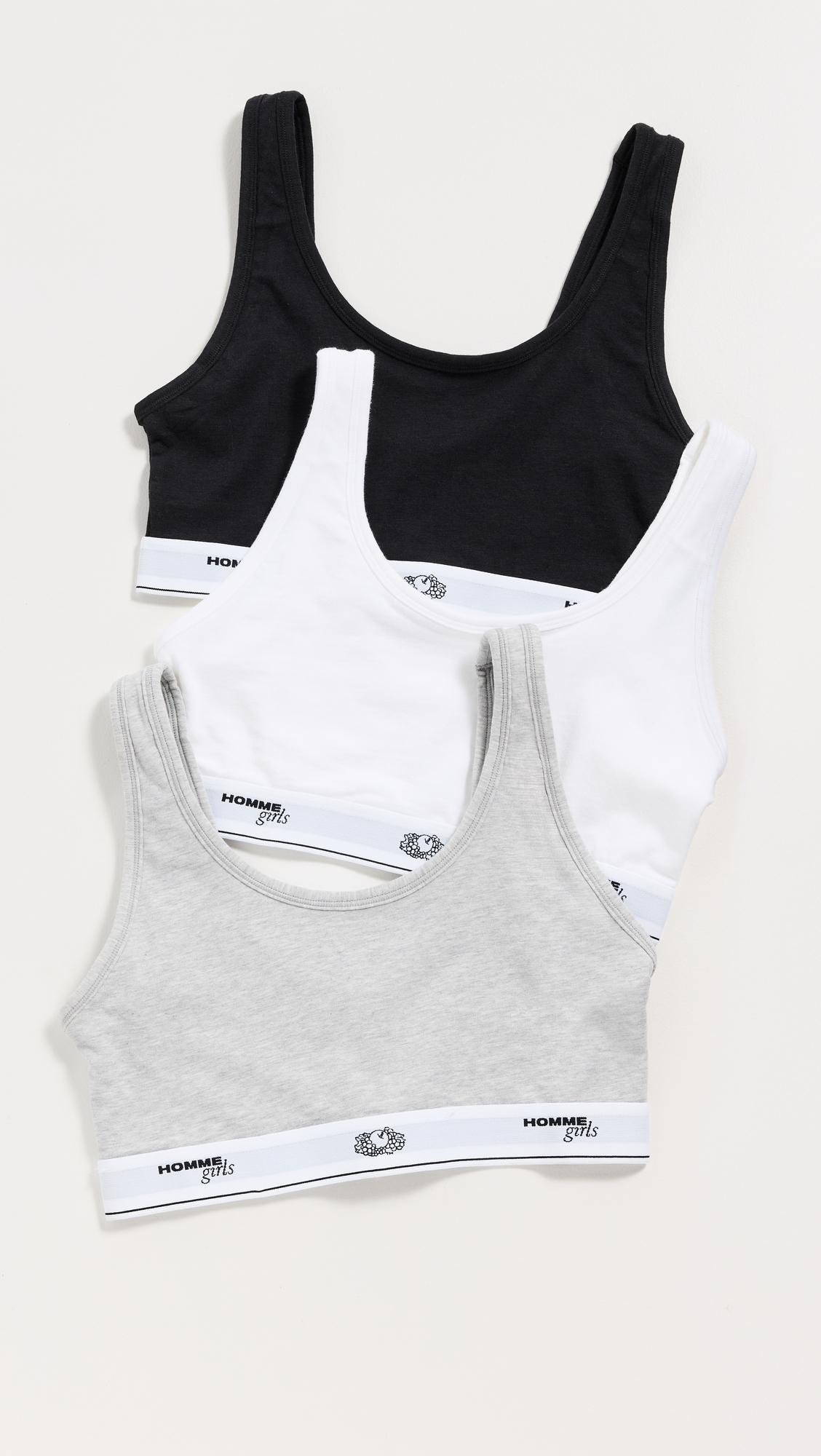 Homme Girls x Fruit of the Loom Classic Sports Bra 3 Pack by HOMMEGIRLS