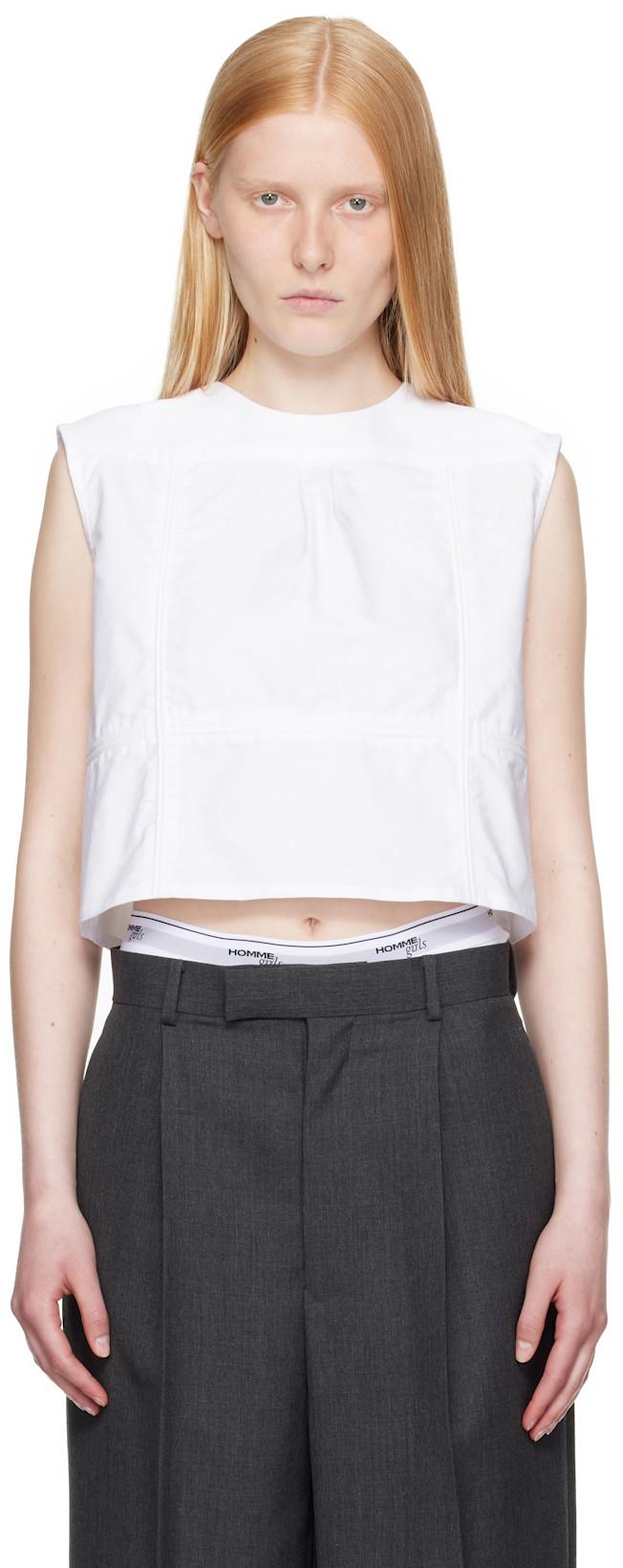 White Shell Top by HOMMEGIRLS