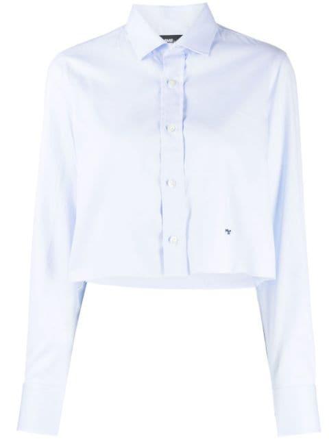 stripe-pattern cropped shirt by HOMMEGIRLS