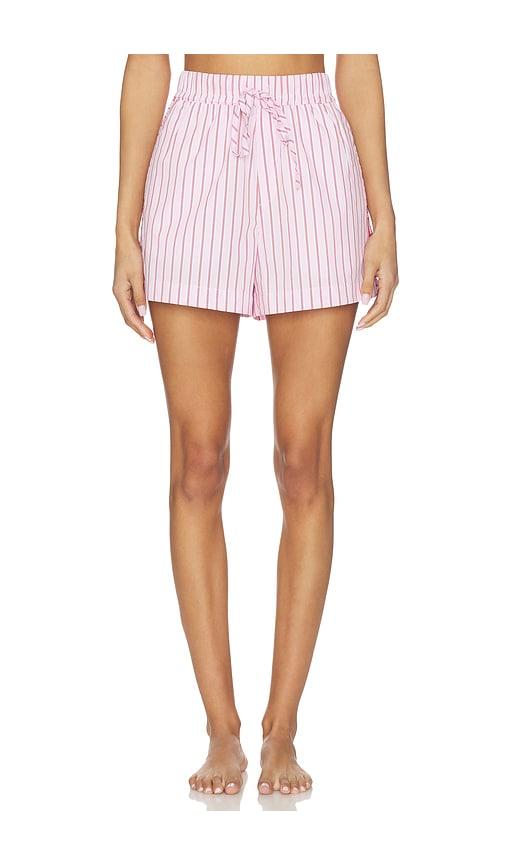 Hommey Stripe Pajama Short in Pink by HOMMEY