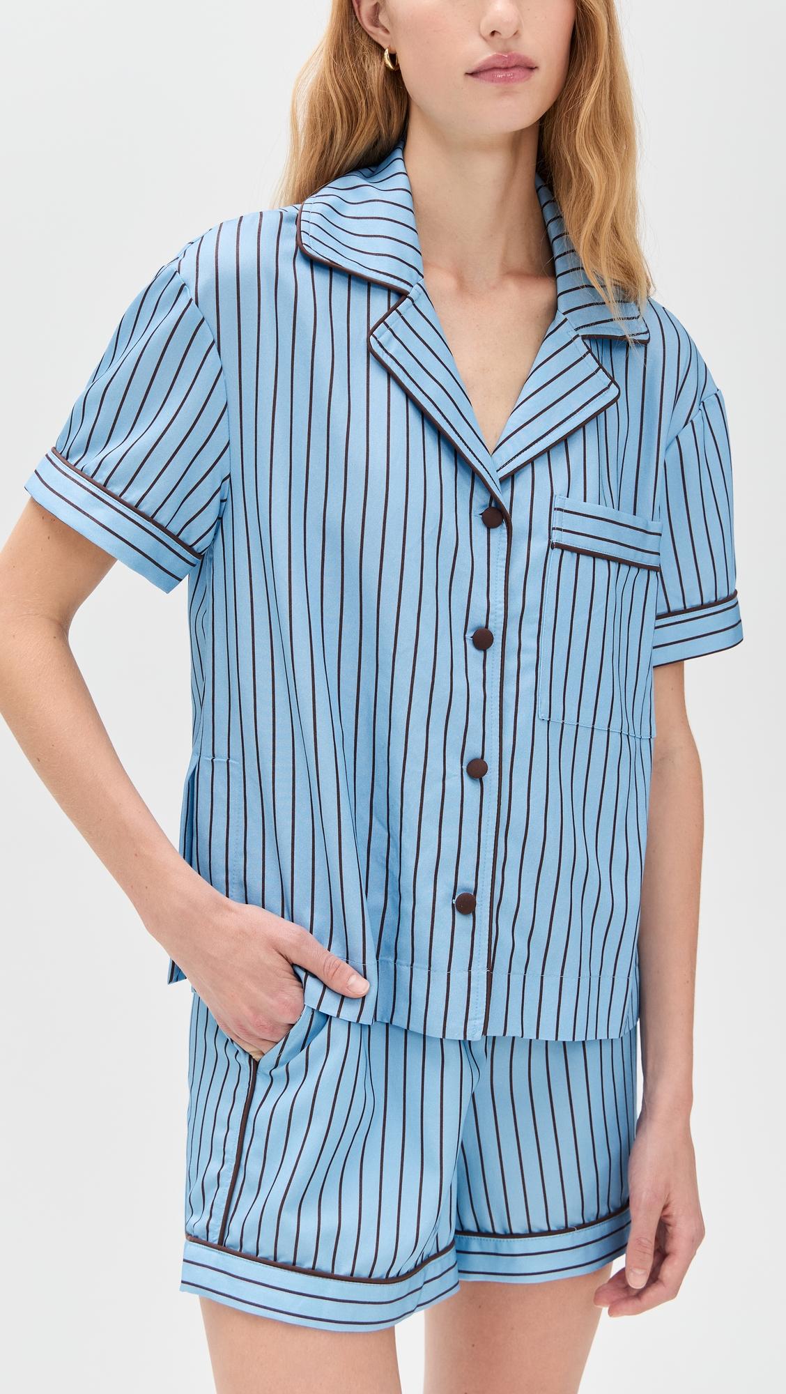 Short Sleeve Sleep Shirt by HOMMEY