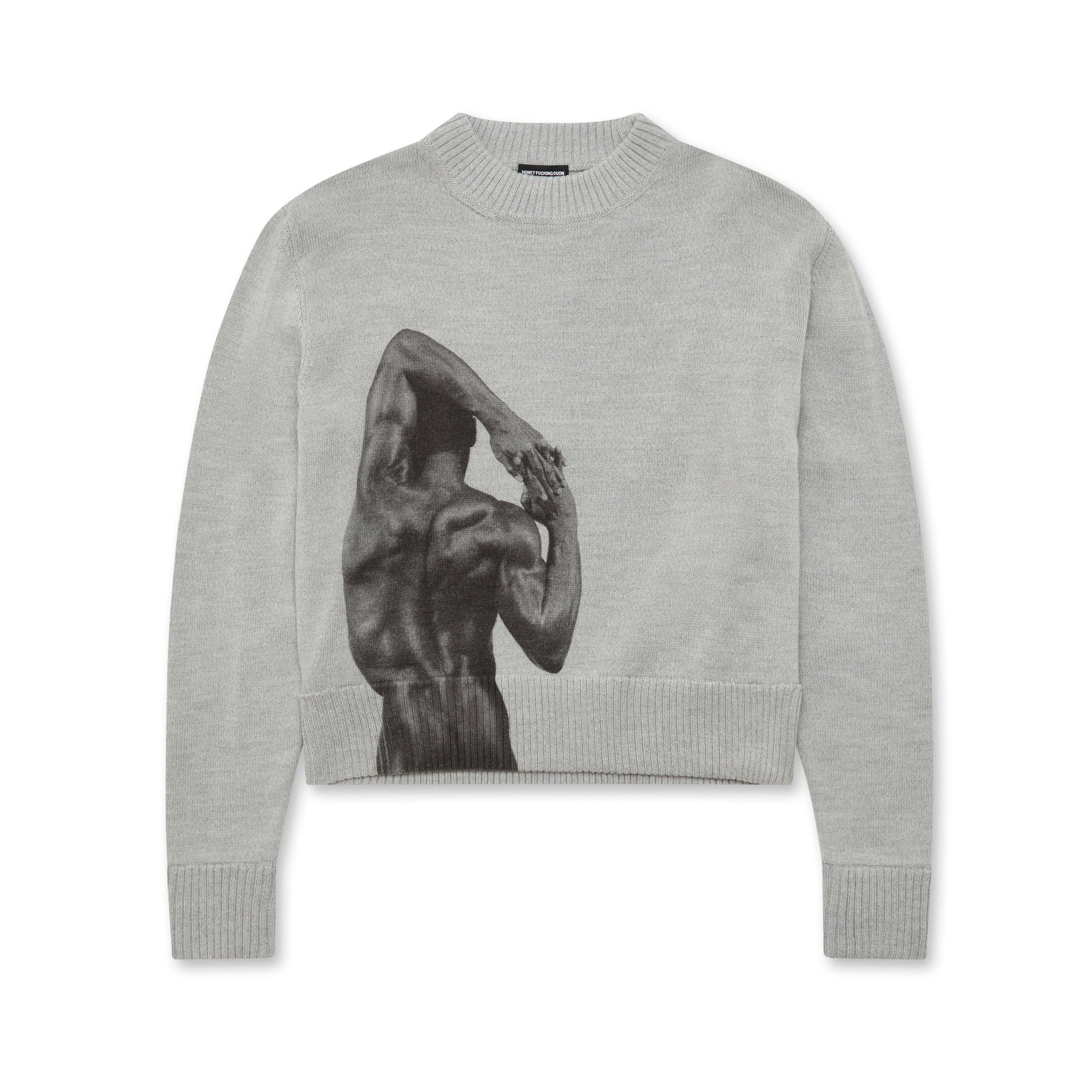 Honey Fucking Dijon - Mapplethorpe Crew Neck Sweater - (Grey) by HONEY FUCKING DIJON