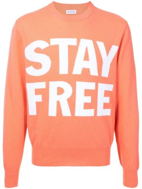 Stay Free print sweatshirt by HONEY FUCKING DIJON