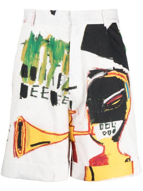 graphic-print cotton shorts by HONEY FUCKING DIJON