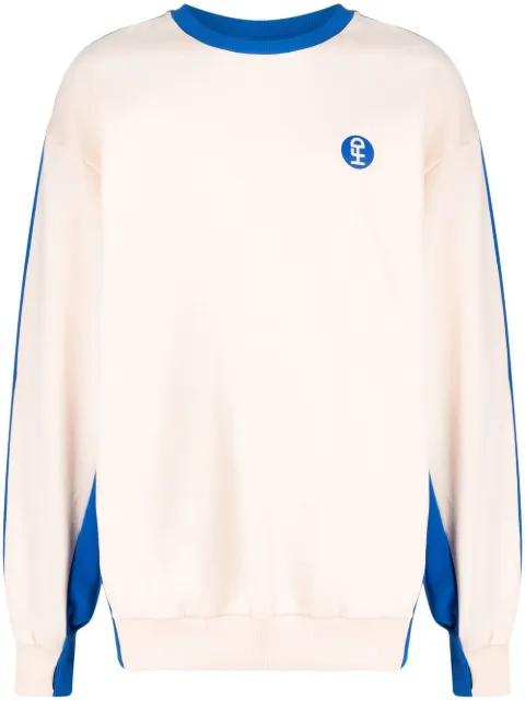 two-tone logo-print sweatshirt by HONEY FUCKING DIJON