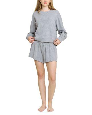 Weekend Club Long Sleeve Shortie Pajama Set by HONEYDEW