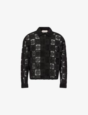 Crochet Patchwork Zip-Up Cotton Jacket by HONOR THE GIFT