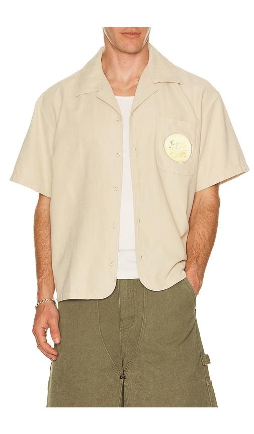 Honor The Gift Brushed Camp Shirt in Brown by HONOR THE GIFT