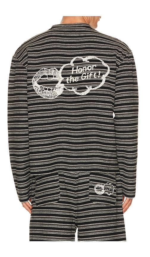Honor The Gift Speak Striped Long Sleeve in Black by HONOR THE GIFT