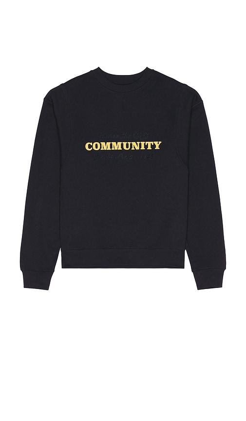 Honor The Gift Track Crew Neck Sweatshirt in Navy by HONOR THE GIFT