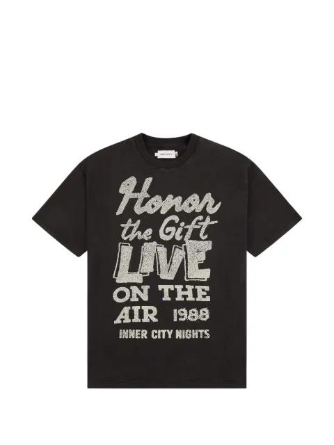 Live On The Air crew-neck T-shirt by HONOR THE GIFT