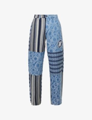 Tapestry Straight-Leg Cotton-Blend Trousers by HONOR THE GIFT