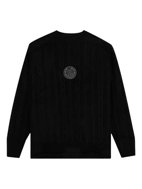 cable-knit logo-patch sweater by HONOR THE GIFT