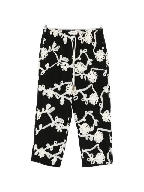 embroidered drawstring trousers by HONOR THE GIFT