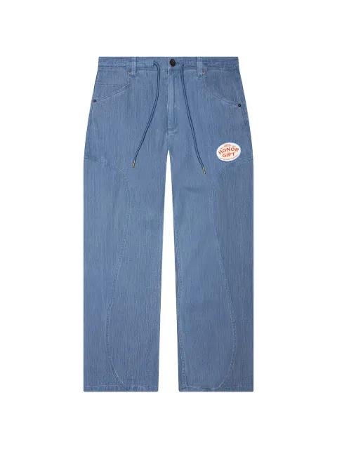 logo-patch trousers by HONOR THE GIFT