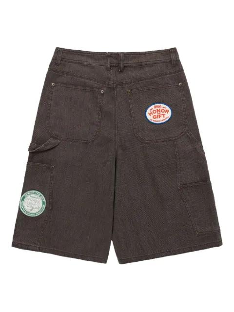 twill patch-detail shorts by HONOR THE GIFT