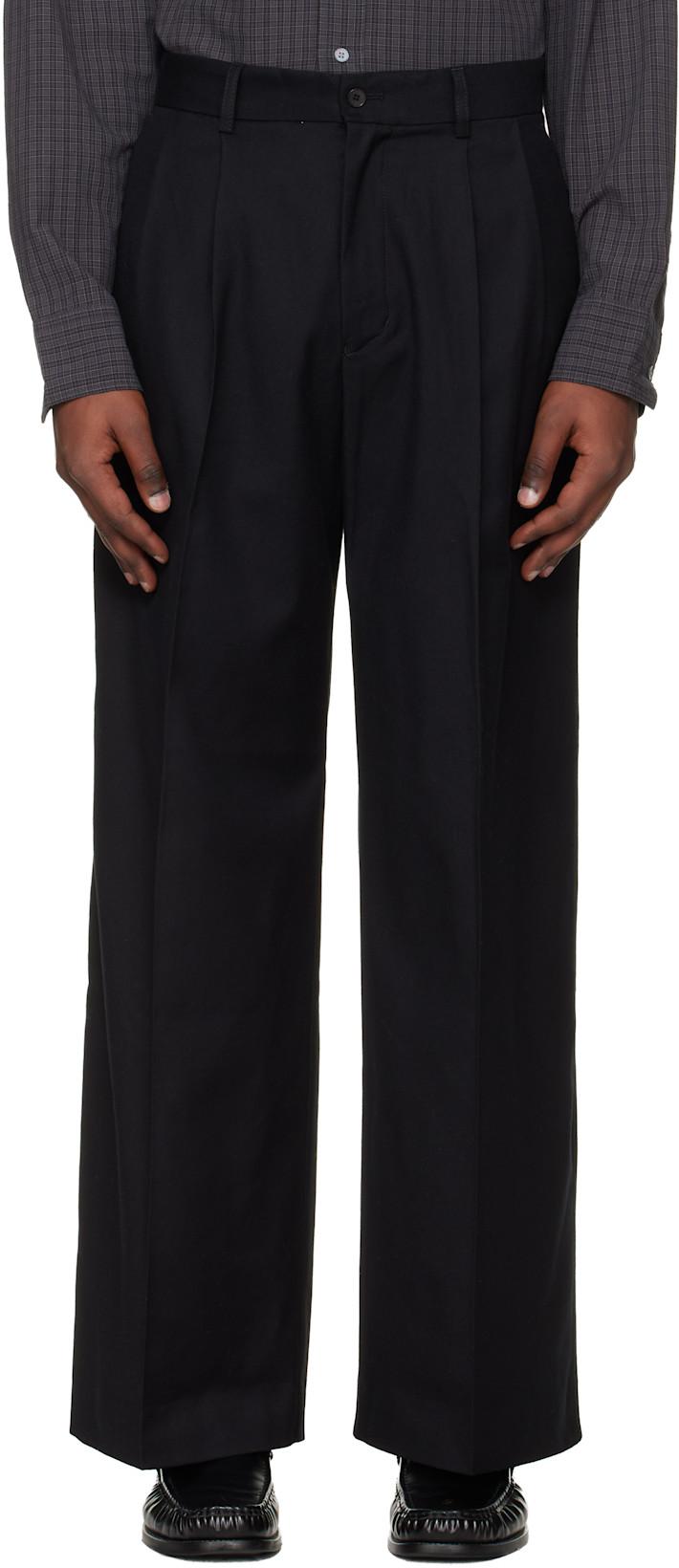 Black Loose-Fit Trousers by HOPE