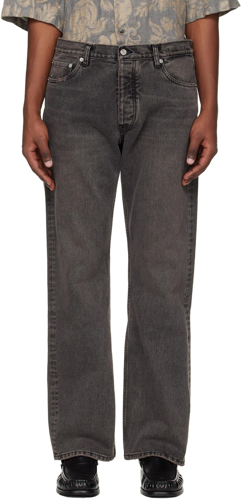 Black Relaxed Bootcut Jeans by HOPE