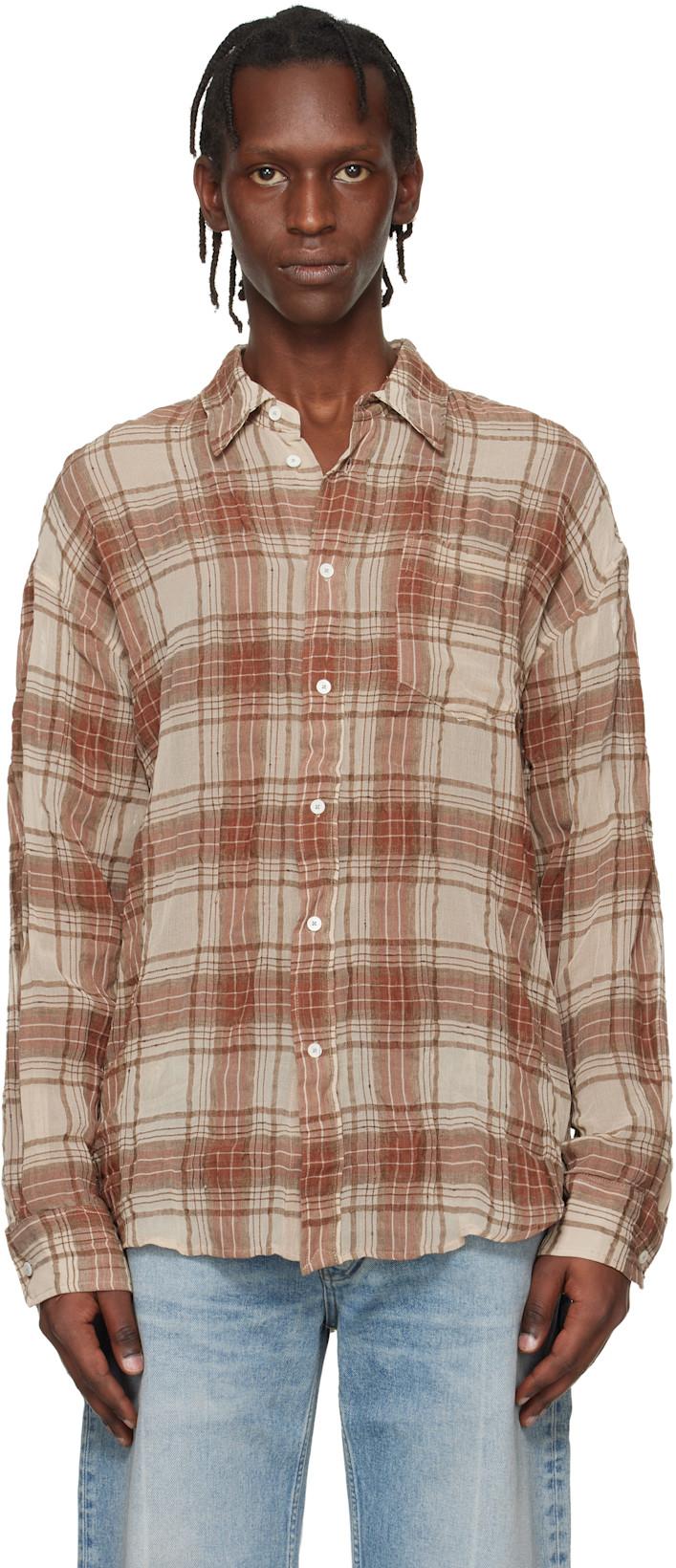 Brown Wide-Fit Shirt by HOPE