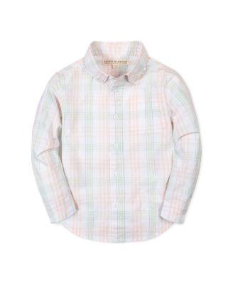 Boys' Organic Long Sleeve Stretch Poplin Shirt - Little Kid by HOPE&HENRY