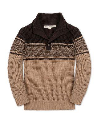 Boys' Organic Mock Neck Waffle Sweater - Little Kid by HOPE&HENRY