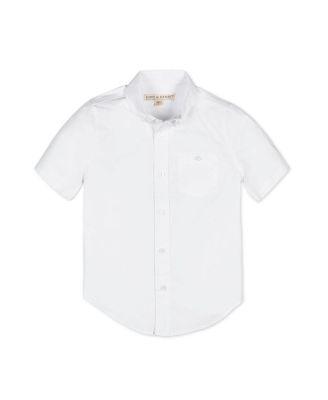 Boys' Organic Short Sleeve Stretch Poplin Button Down Shirt - Little Kid by HOPE&HENRY