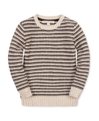 Boys' Organic Striped Crew Neck Pullover Sweater - Little Kid by HOPE&HENRY