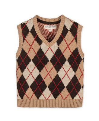 Boys' Organic V-Neck Argyle Sweater Vest - Little Kid by HOPE&HENRY