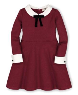 Girls' French Look Ponte Dress with Bow - Little Kid by HOPE&HENRY