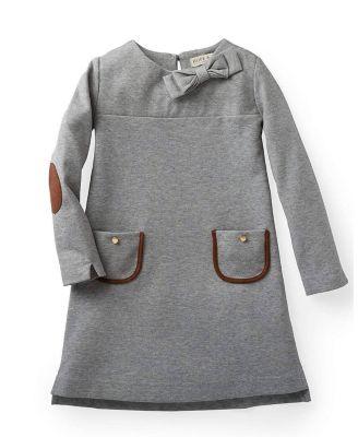 Girls' Long Sleeve Quilted Ponte Riding Dress - Little Kid by HOPE&HENRY