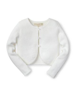 Girls' Organic Cropped Curved Hem Cardigan - Baby by HOPE&HENRY
