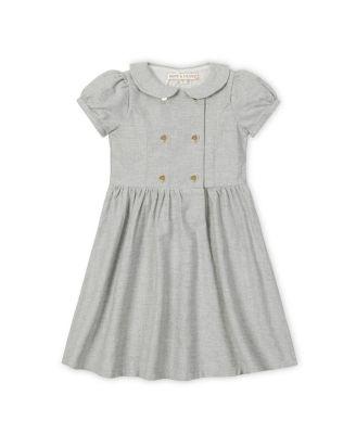 Girls' Organic Double Breasted Flannel Dress with Collar - Little Kid by HOPE&HENRY