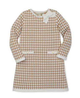 Girls' Organic Long Sleeve Bow Detail Intarsia Sweater Dress - Little Kid by HOPE&HENRY Girls' Organic Long Sleeve Bow Detail Intarsia Sweater Dress - Little Kid by HOPE&HENRY