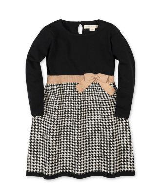 Girls' Organic Long Sleeve Skater Sweater Dress with Bow - Baby by HOPE&HENRY