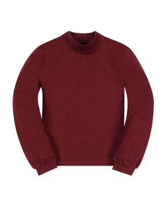 Girls' Organic Mock Neck Balloon Sleeve Knit Top - Little Kid by HOPE&HENRY