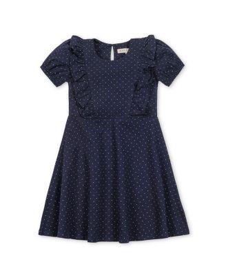 Girls' Organic Short Sleeve Knit Ruffle Dress - Little Kid by HOPE&HENRY Girls' Organic Short Sleeve Knit Ruffle Dress - Little Kid by HOPE&HENRY