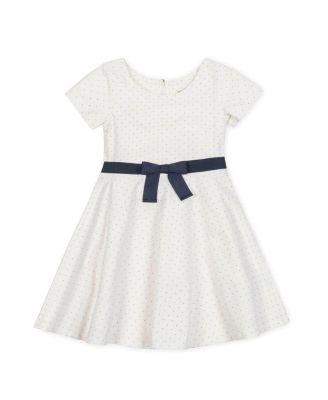 Girls' Organic Short Sleeve Lightweight Knit Skater Dress - Little Kid by HOPE&HENRY