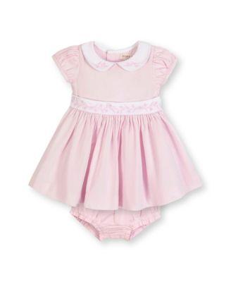 Girls' Organic Short Sleeve Seersucker Dress with Peter Pan Collar - Baby by HOPE&HENRY