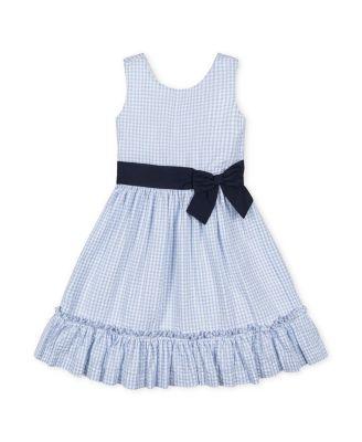 Heirloom Girls' Organic Sleeveless Special Occasion Seersucker Party with Cross Back Dress- Little Kid by HOPE&HENRY