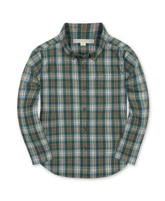 Organic Long Sleeve Stretch Poplin Shirt - Big Kid by HOPE&HENRY