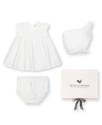 Unisex 3 Piece Special Occasion Linen Pintuck Dress by HOPE&HENRY
