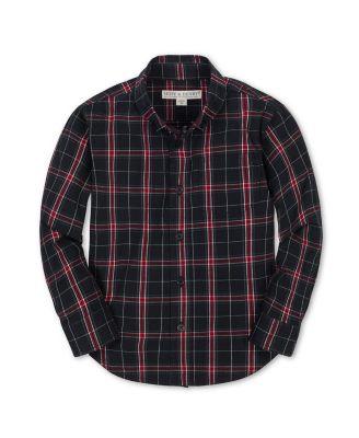 Unisex Organic Long Sleeve Stretch Poplin Shirt by HOPE&HENRY