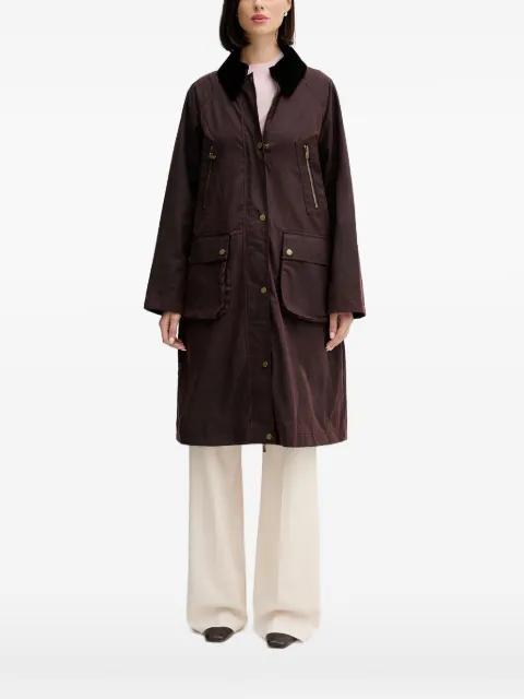 Damaris button corduroy-collar trench by HOSS INTROPIA