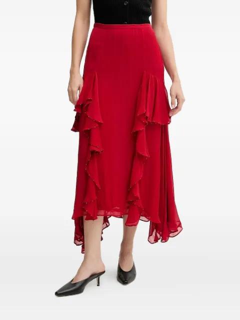 Renée ruffled-embellished midi skirt by HOSS INTROPIA