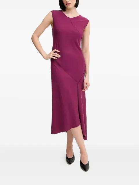 asymmetric-seam midi dress by HOSS INTROPIA