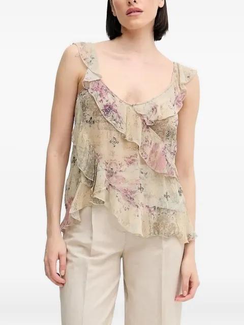 bead-embellished ruffled blouse by HOSS INTROPIA