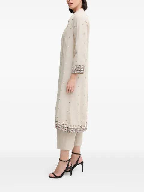 embroidered beaded-trim top by HOSS INTROPIA
