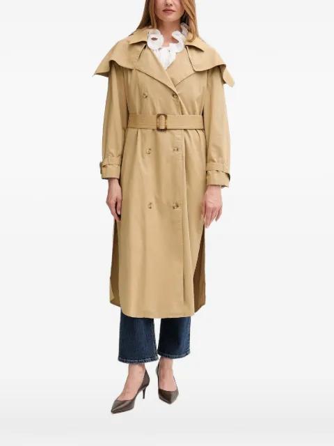 floral-embroidered belted coat by HOSS INTROPIA